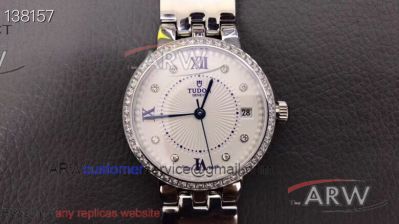 JY Factory Tudor Clair De Rose 35800 Opaline Dial Diamond Bezel 34mm 8200 Women's Watch